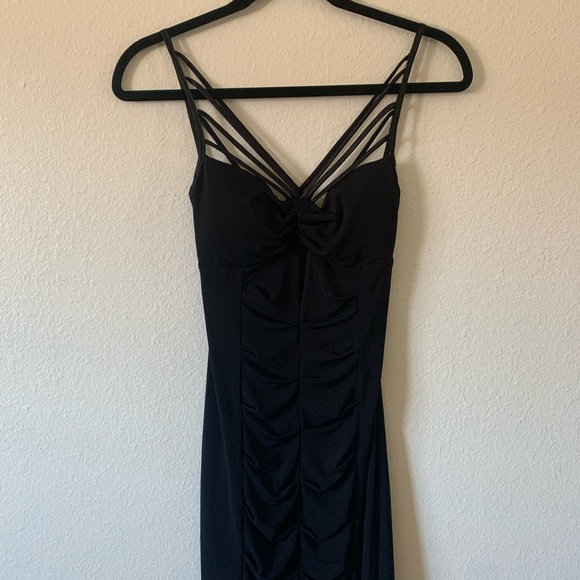 BCX Black Strappy Midi Dress - Picture 1 of 3